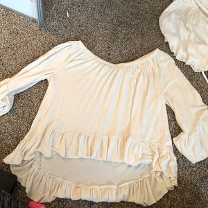 Off the shoulder flowy shirt